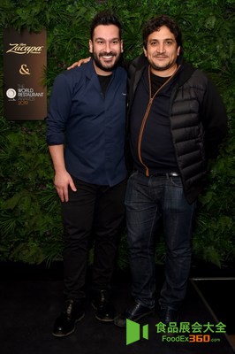 (L-R) Denny Imbroisi and Mauro Colagreco attend the official Ron Zacapa rum opening event of The World Restaurant Awards 2019 at Malro on February 17th, 2019 in Paris, France. The exclusive event is ahead of the inaugural edition of The World Restaurant Awards being held at the Palais Bro<em></em>ngniart on February 18th. (Photo by David M. Benett/Dave Benett/Getty Images for Zacapa Rum)