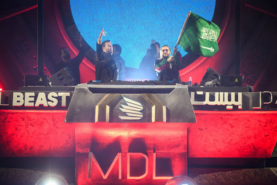 Sebastian Ingrosso and Salvatore Ganacci play a back to back set as they close the final day of MDL Beast, a three day festival in Riyadh, Saudi Arabia, bringing together the best in music, performing arts and culture.