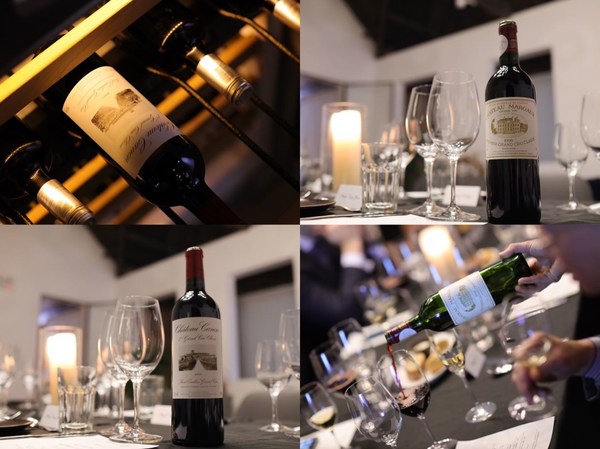 出席嘉宾共同品鉴了来自玛歌酒庄（Château Margaux）与嘉隆酒庄（Château Canon）两款顶级佳酿