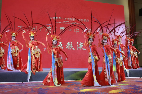 图为2021年博鳌亚洲论坛2021年年会欢迎晚宴上的舞蹈表演。